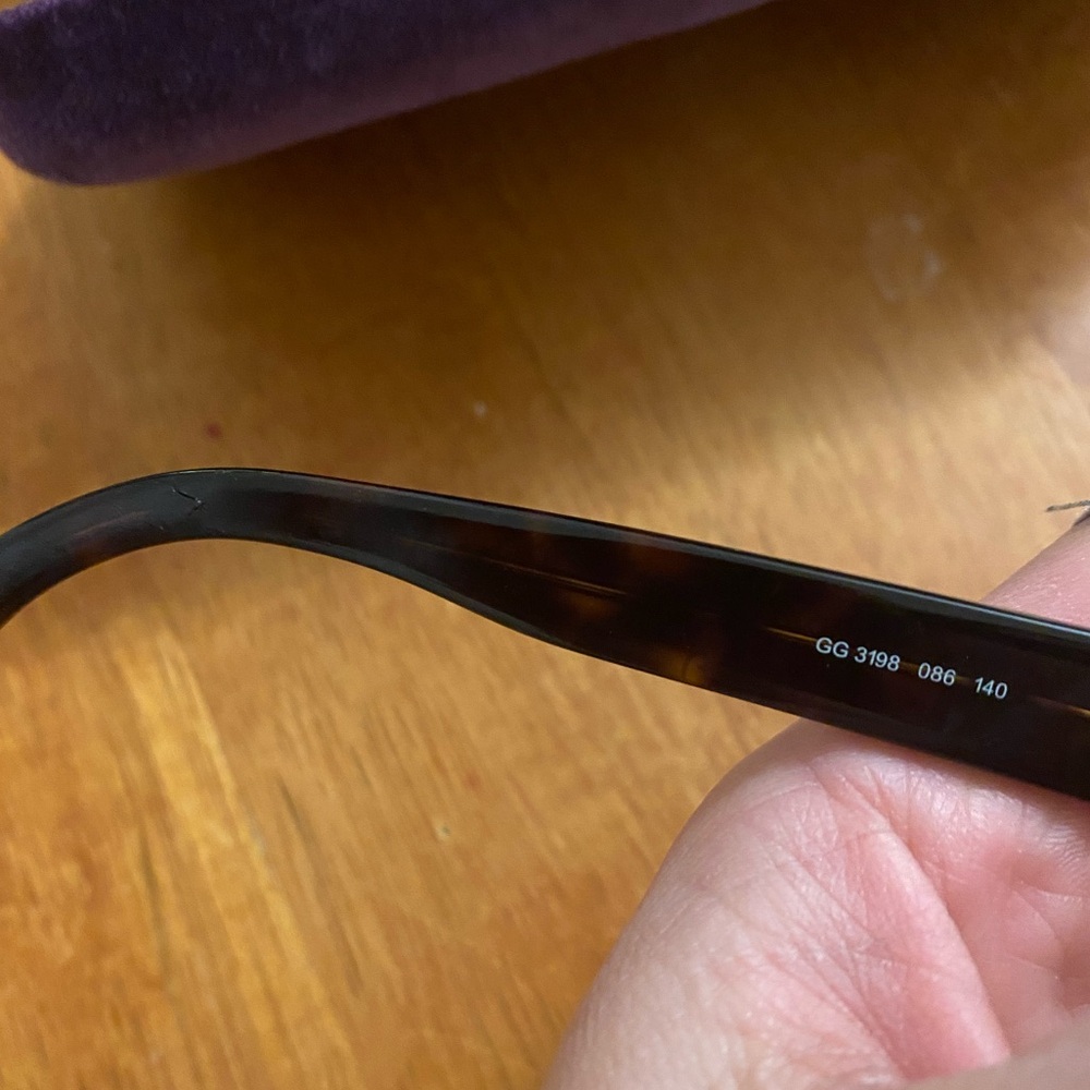Y2k Gucci GG 3198 086 Eyeglasses Frames Rectangle GG Guccissima Brown black - Picture 4 of 10